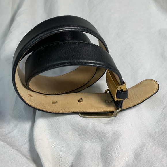 Retro NINA RICCI black leather belt medium unisex main image 4